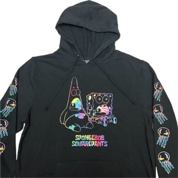 Nickelodeon Other - Spongebob Squarepants Men’s L Hoodie Patrick Jellyfish Colorful Rainbow Tie Dye